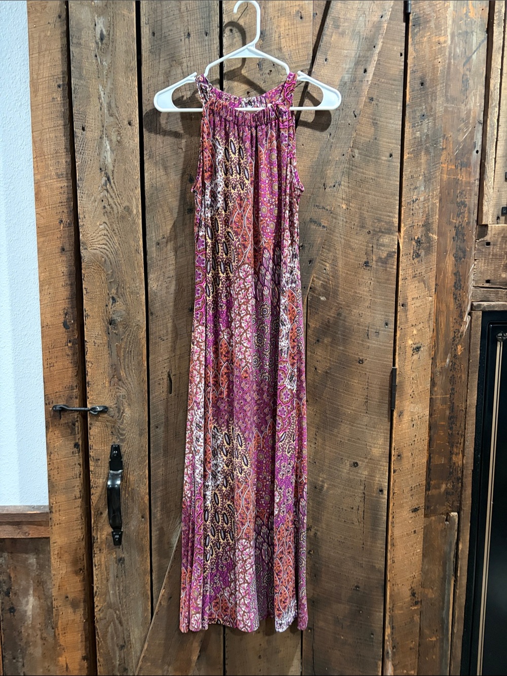 Anne Klein Pink & Orange Printed Maxi Dress